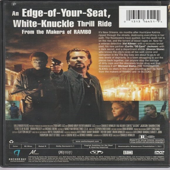 Streets Of Blood - 2009 Drama Movie Starring Val Kilmer - DVD Wide Screen Format - Picture 2 of 2